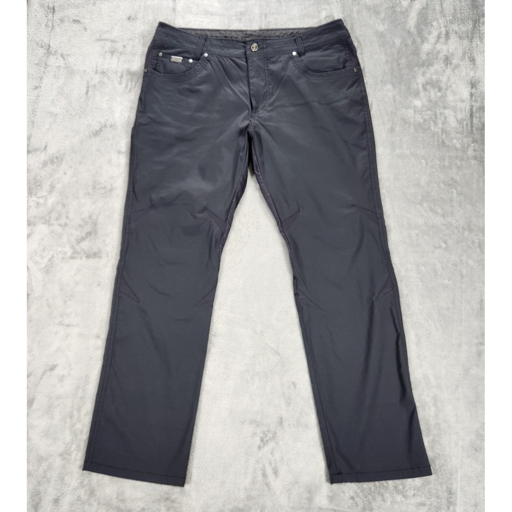 Kuhl Pants Mens 38x30 Renegade Aktion Gray Stretch Nylon Hiking Zip Pocket